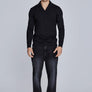 SikSilk - Black Long Sleeve Polo